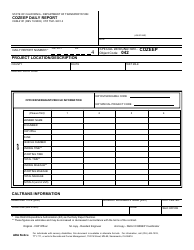 Document preview: Form CEM-2101 Cozeep Daily Report - California