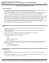 Form CEM-2302 Temporary Pedestrian Access Route Weekly Inspection Report - California, Page 4