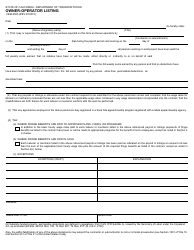 Form CEM-2505 Owner-Operator Listing - California, Page 2