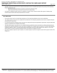 Form CEM-2311 &quot;Temporary Pedestrian Access Route Contractor Compliance Report&quot; - California, Page 12