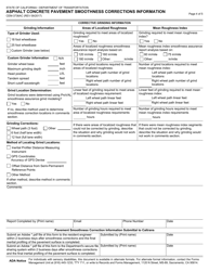 Form CEM-3736AC &quot;Asphalt Concrete Pavement Smoothness Corrections Information&quot; - California, Page 4