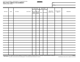 Document preview: Form CEM-3702 Relative Compaction Summary - California