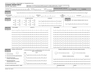 Form CEM-4901 Change Order Input - California