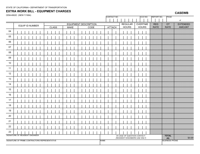 Form CEM-4902C  Printable Pdf