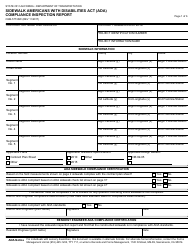 Document preview: Form CEM-5773SW Sidewalk Americans With Disabities Act (Ada) Compliance Inspection Report - California