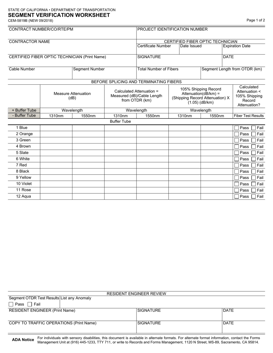 form-cem-5819b-download-fillable-pdf-or-fill-online-segment-verification-worksheet-california