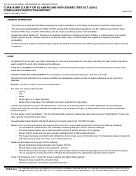 Form CEM-5773FG &quot;Curb Ramp (Case F or G) Americans With Disabilities Act (Ada) Compliance Inspection Report&quot; - California, Page 8