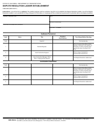 Document preview: Form CEM-6208 Dispute Resolution Ladder Establishment - California