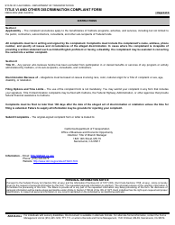 Form OBEO-0002 Title VI and Other Discrimination Complaint Form - California, Page 3