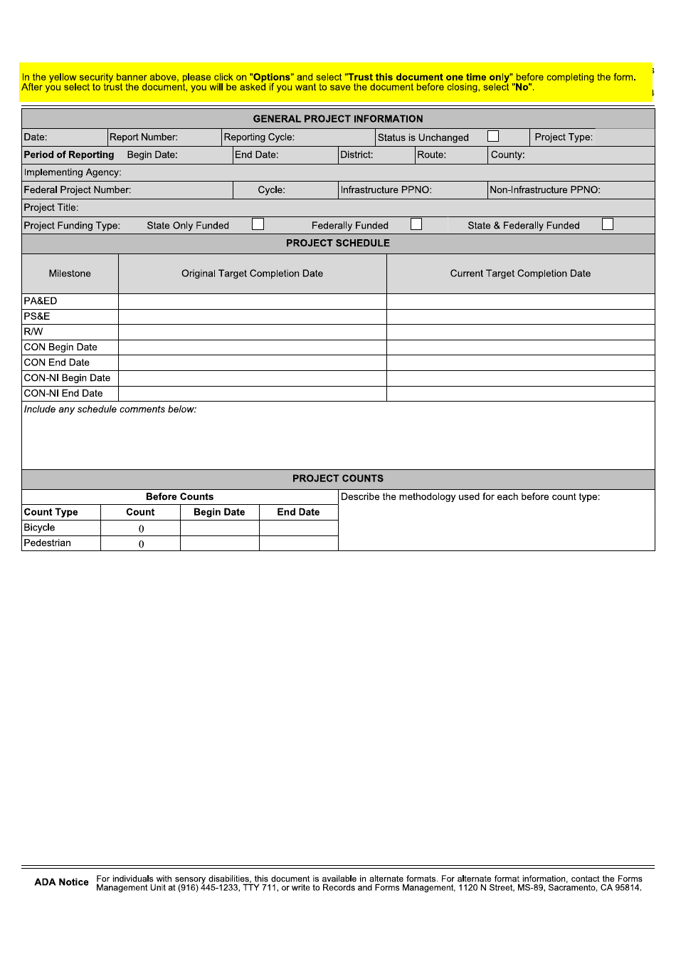 Form LAPG22-S Active Transportation Program Project Progress Report - California, Page 2