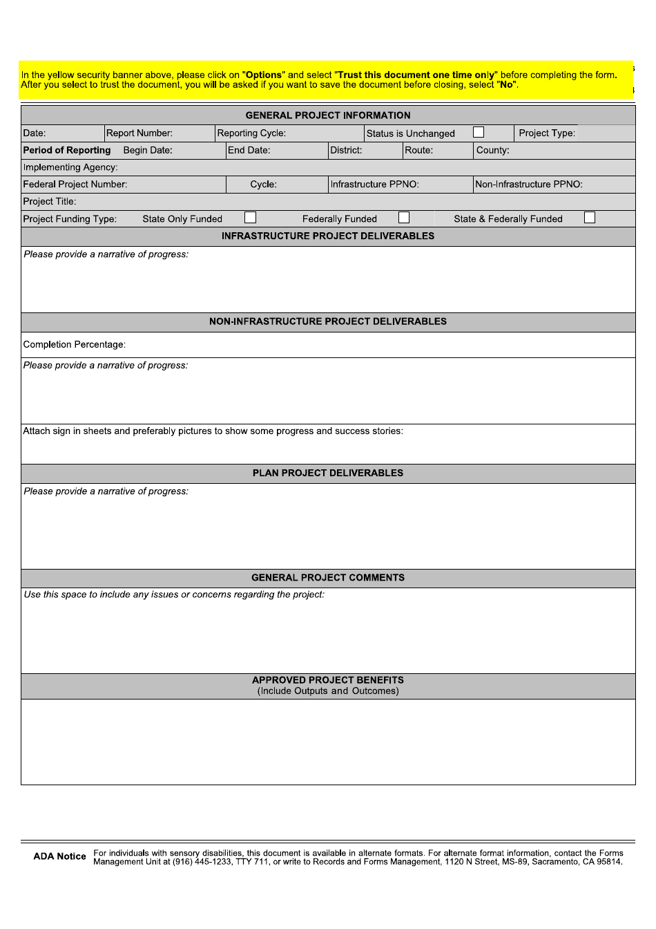 Form LAPG22-S Active Transportation Program Project Progress Report - California, Page 3
