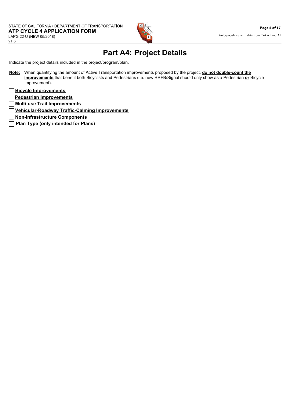 Form LAPG22-U ATP Cycle 4 Application Form - California, Page 6