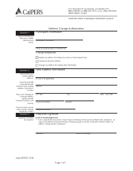 Document preview: Form 2190 Address Change Authorization - California