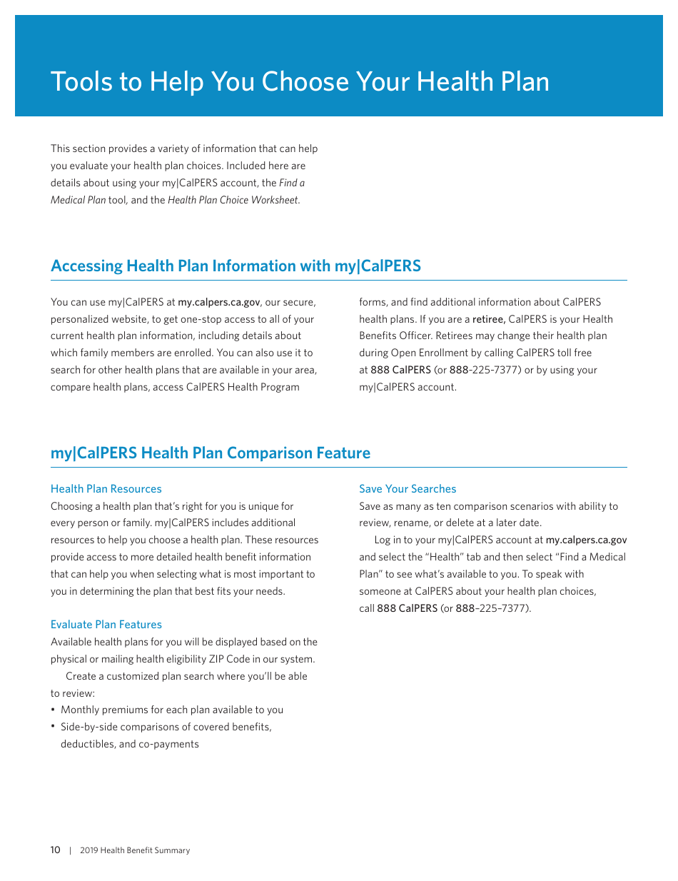 Health Benefit Summary - California, Page 12