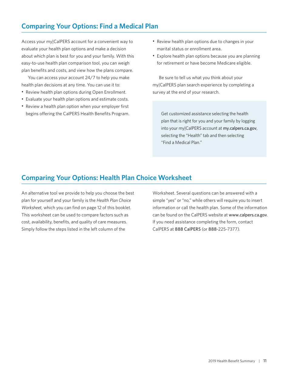 Health Benefit Summary - California, Page 13