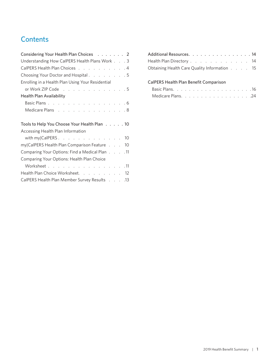 Health Benefit Summary - California, Page 3