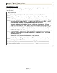 Dependent Verification Affidavit Form - California, Page 4