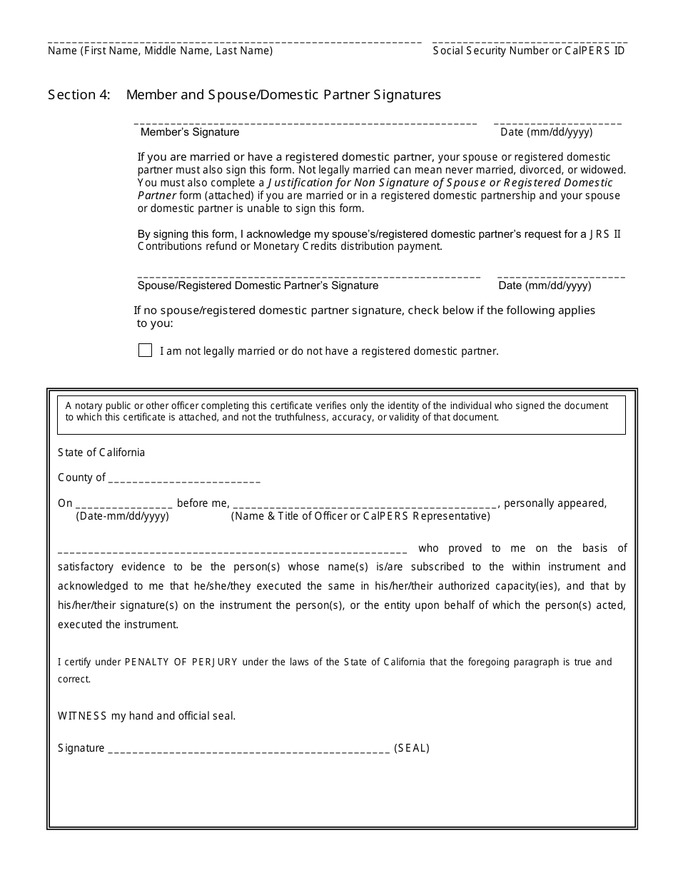 Distribution of Judges Retirement System II (Jrs II) Contributions or Monetary Credits Required Minimum Distribution (Rmd) - California, Page 3