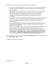 Form my|CalPERS0841 &quot;Election of Optional Membership - Elective Officer&quot; - California, Page 2