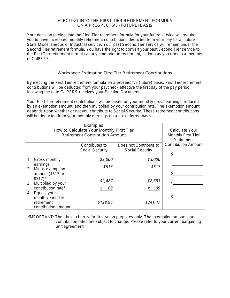 Form 0890 First Tier Future Election Package - California, Page 3
