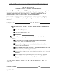 Form 0890 &quot;First Tier Future Election Package&quot; - California, Page 5