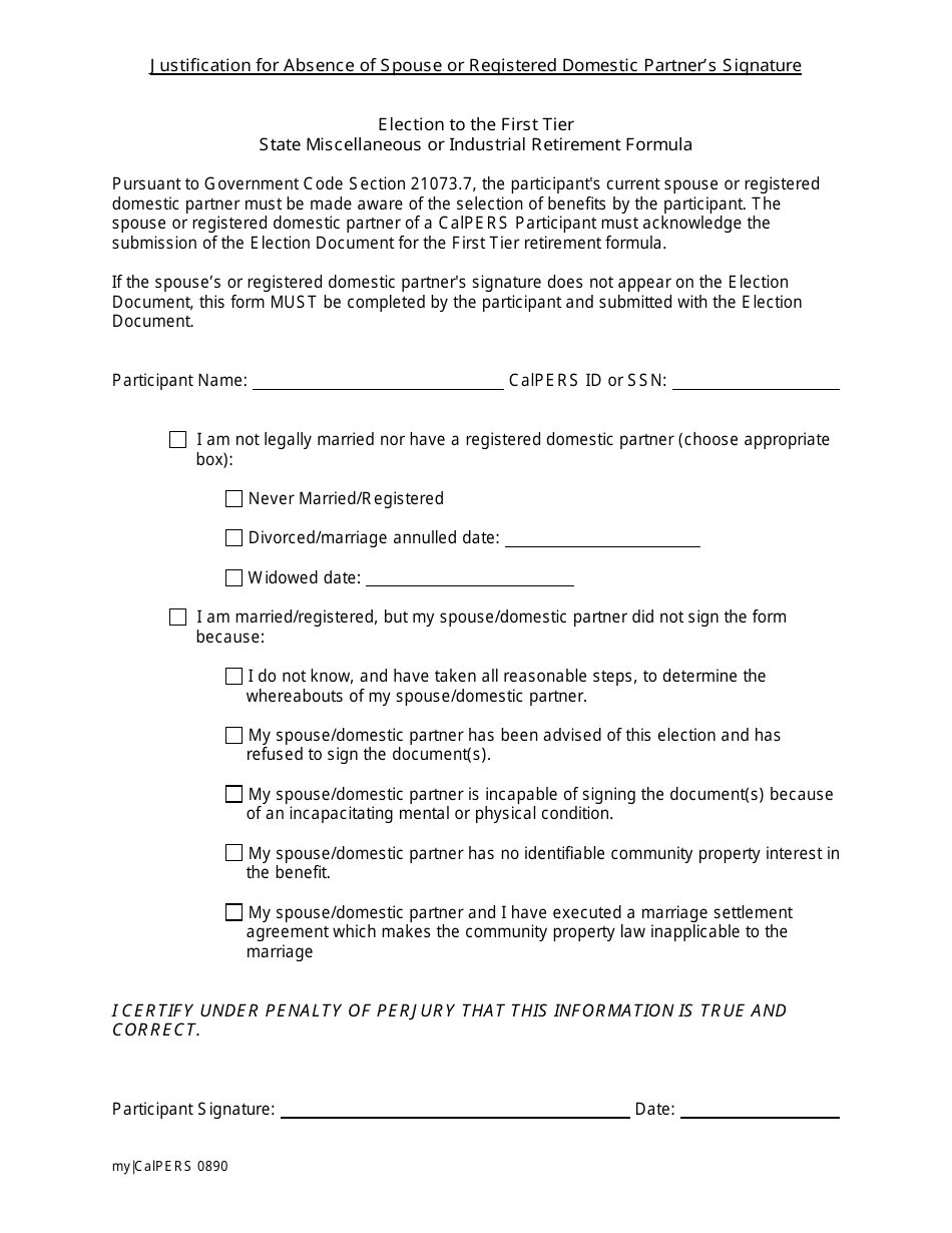 Form 0890 First Tier Future Election Package - California, Page 5