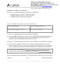 Document preview: Ineligibility of Medicare Certification - California