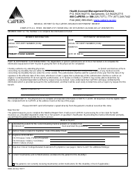 Form HBD-34 &quot;Medical Report for the CalPERS Disabled Dependent Benefit&quot; - California