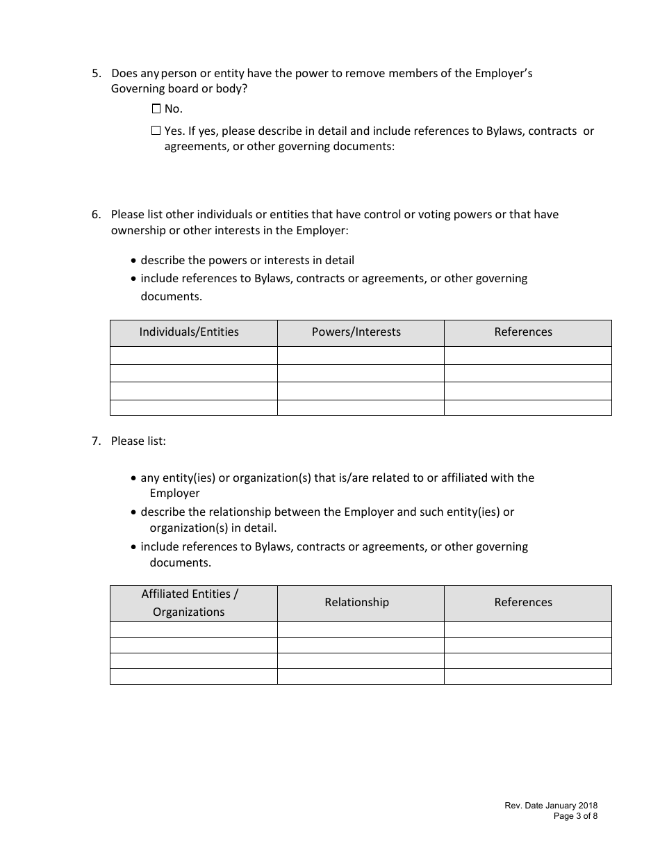 Public Agency Applicant Questionnaire - California, Page 3