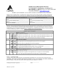 Form HBD-98 &quot;Member Questionnaire for the CalPERS Disabled Dependent Health Benefit&quot; - California