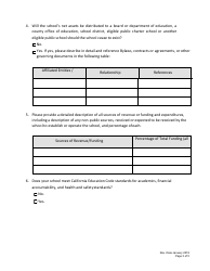&quot;School Applicant Questionnaire Form&quot; - California, Page 3