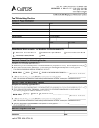Form 1289 &quot;Tax Withholding Election&quot; - California