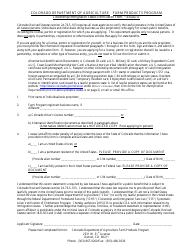 Citizenship/Immigration Status Verification Form - &quot;affidavit&quot; - Farm Products Program - Colorado