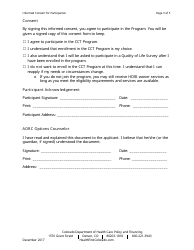 Informed Consent for Participation Form - Colorado, Page 3