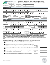 Synagis Pharmacy Prior Authorization Form - Colorado