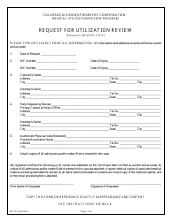 Form WC131 &quot;Request for Utilization Review&quot; - Colorado