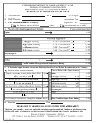 Form WC132 &quot;Division Ime Examiner's Summary Sheet&quot; - Colorado