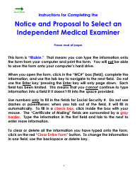 Form WC146 &quot;Notice and Proposal to Select an Independent Medical Examiner&quot; - Colorado