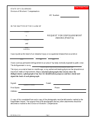 Form WC193 Request for Disfigurement Award (Photo) - Colorado