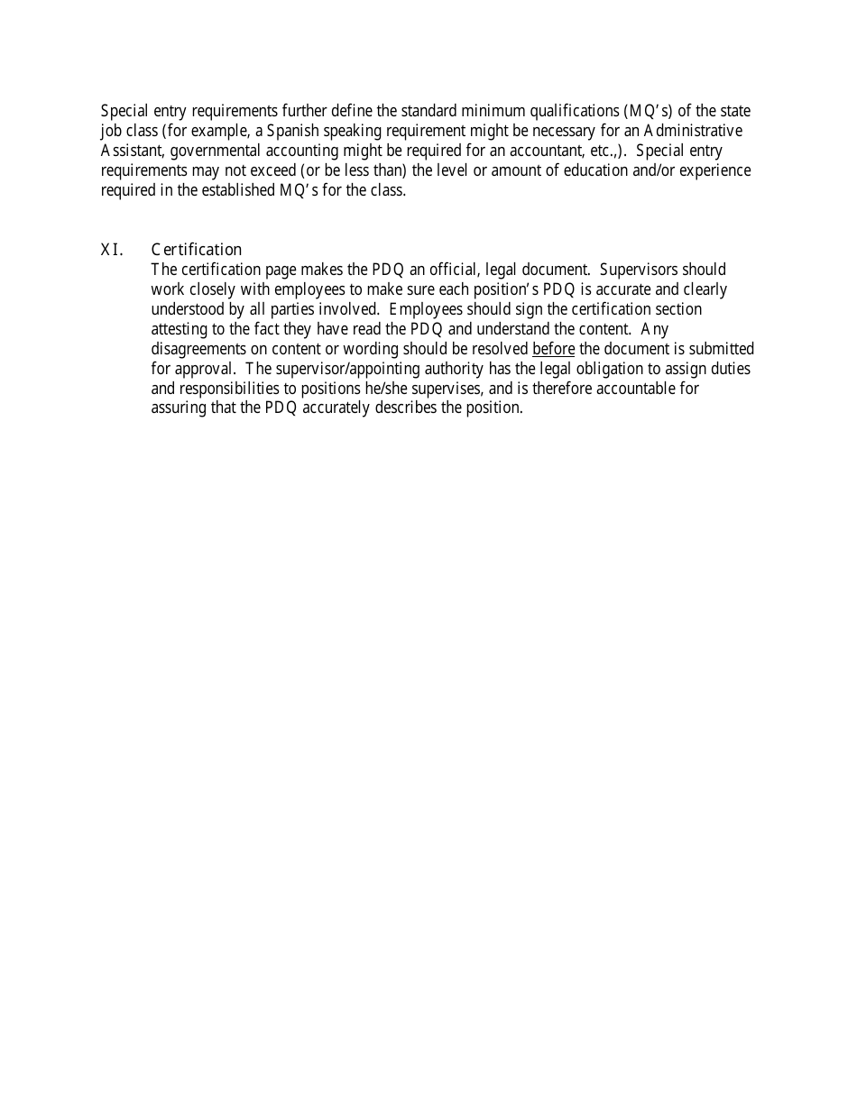 Position Description Questionnaire (Pdq) Instructions - Colorado, Page 7