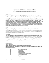 Information Technology Acceptable Use Policy - Colorado, Page 2