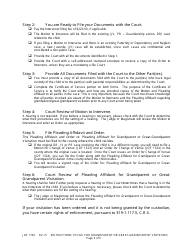 Form JDF1700 &quot;Instructions to File for Grandparent or Greatgrandparent Visitation&quot; - Colorado, Page 5