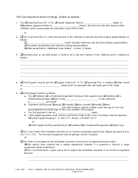 Form JDF1422 Order for Allocation of Parental Responsibilities - Colorado, Page 2