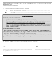 Formulario WCA-1S Declaracion De Reclamo Por Salario - Connecticut (Spanish), Page 2