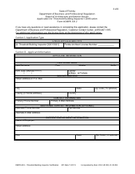 Form DBPR AR2 &quot;Application for Threshold Building Inspector Certification&quot; - Florida, Page 3