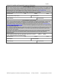 Form DBPR AR5 Application for Certificate of Authorization Architectural Business - Florida, Page 5