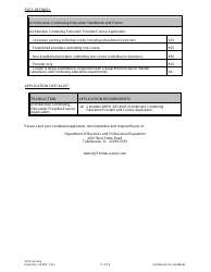 Form DBPR AID4003 &quot;Architecture Continuing Education Providers and Course Application&quot;, Page 11