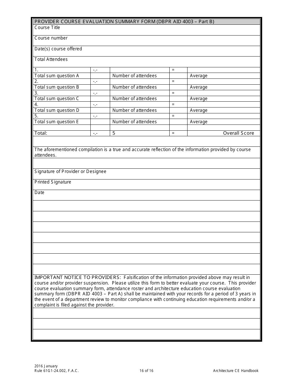 Form DBPR AID4003 - Fill Out, Sign Online and Download Printable PDF ...