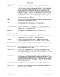 Form DBPR AID4003 &quot;Architecture Continuing Education Providers and Course Application&quot;, Page 3