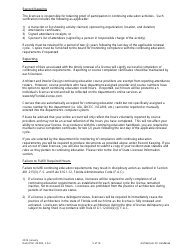 Form DBPR AID4003 &quot;Architecture Continuing Education Providers and Course Application&quot;, Page 5
